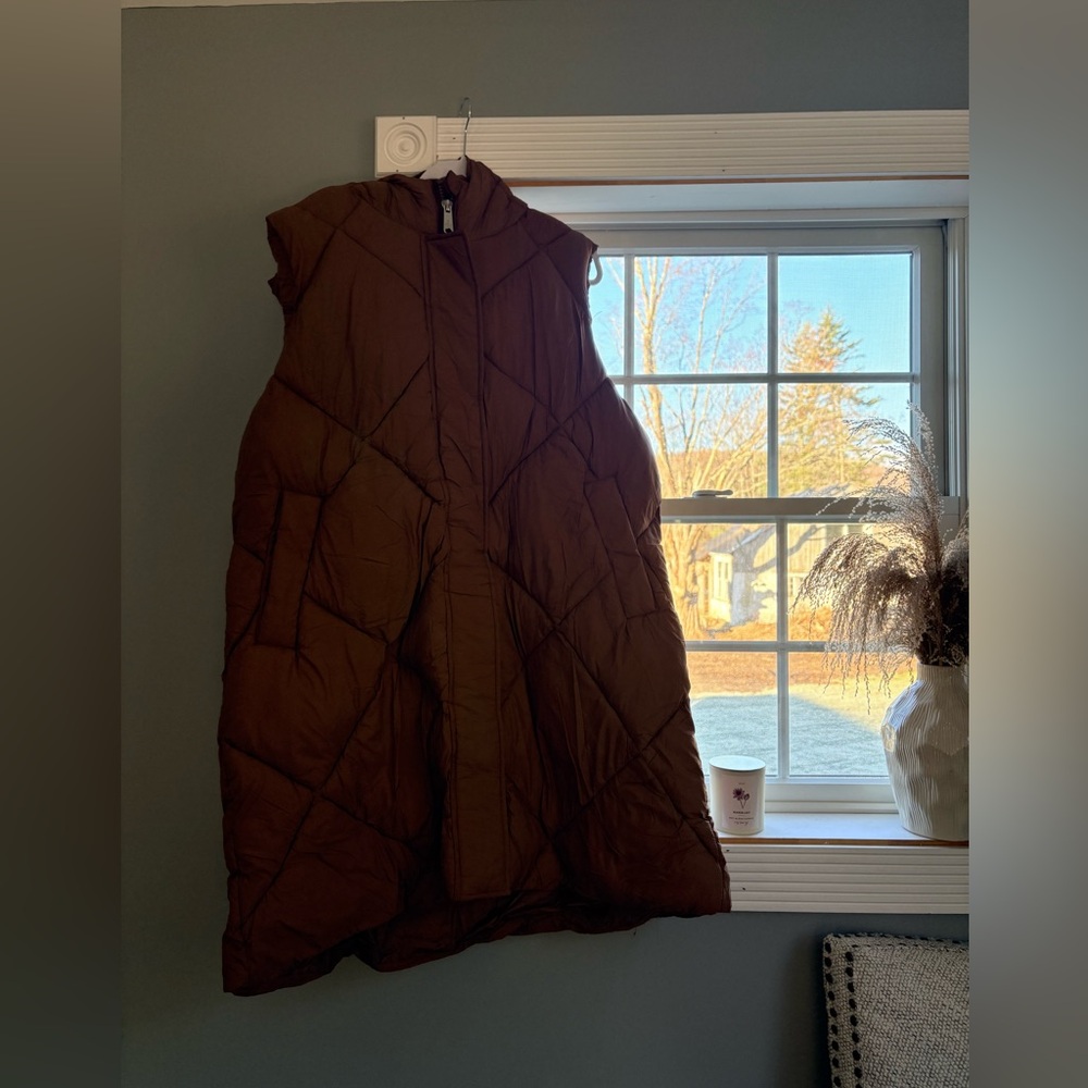 NWT Sam Edelman Brown Quilted Vest